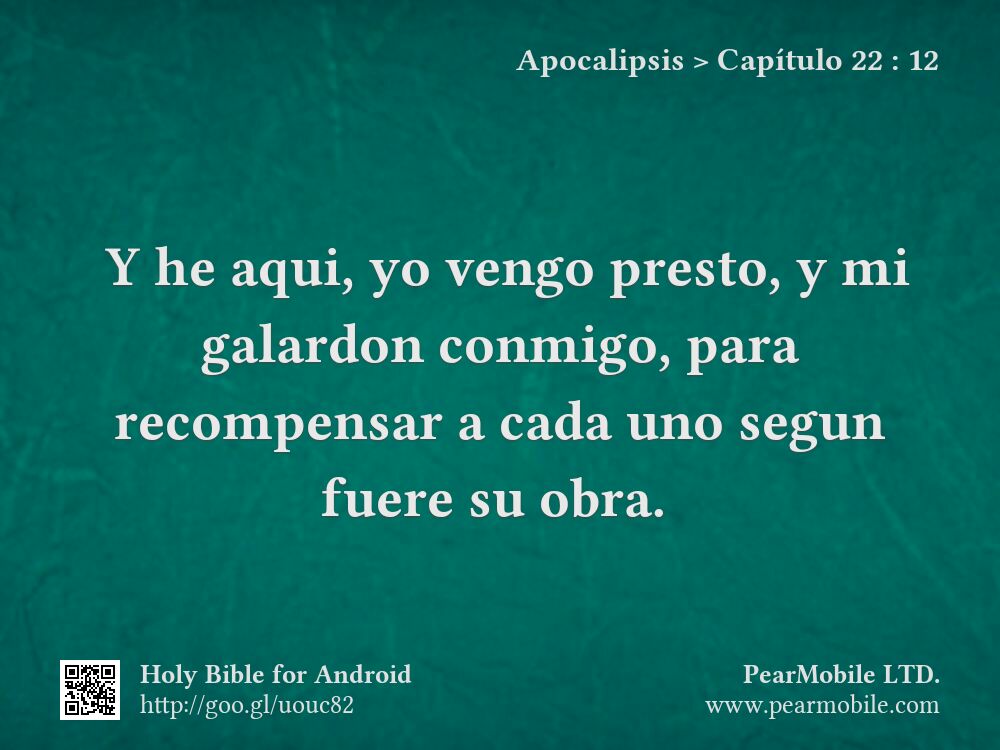 Apocalipsis, Capítulo 22:12